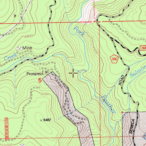 Topographic Map of Ohio Creek, CA