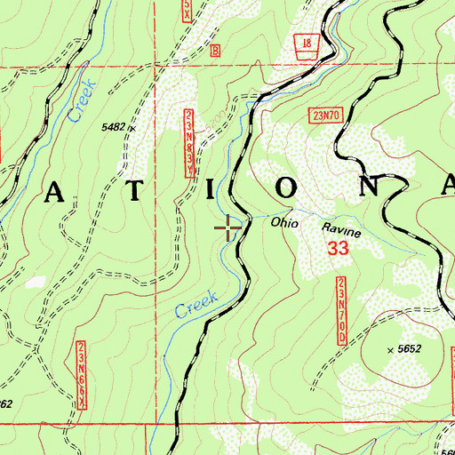 Topographic Map of Ohio Ravine, CA