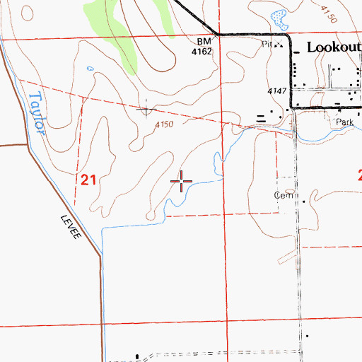 Topographic Map of Oilar Ditch, CA