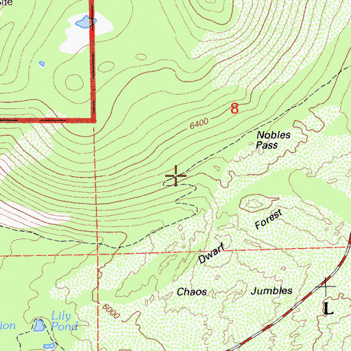 Topographic Map of Old Emigrant Trail, CA