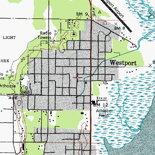 Topographic Map of South Beach Ambulance Service, WA