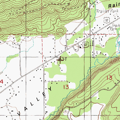 Topographic Map of Lewis County Fire District 18 Glenoma Fire and Aid, WA