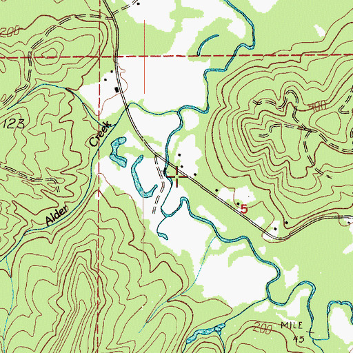 Topographic Map of Grays Harbor Fire District 15 North River Station 2, WA