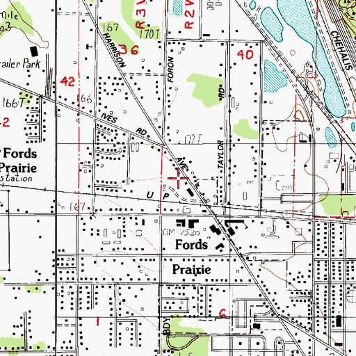 Topographic Map of Lewis County Fire District 12 Riverside Fire Authority Station 2, WA