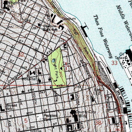 Topographic Map of Rural Metro Ambulance, WA