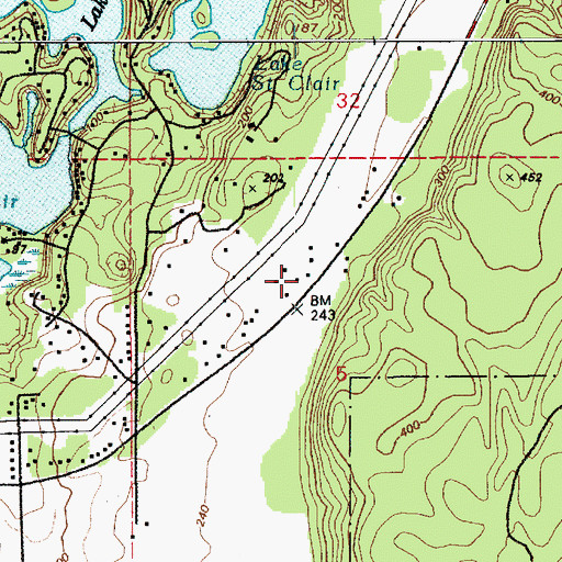 Topographic Map of Lacey Fire District 3 Station 32, WA