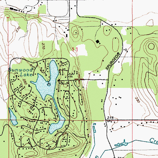 Topographic Map of Thurston County Fire District 6 East Olympia Fire District Station 65, WA
