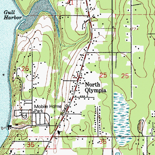 Topographic Map of South Bay Fire Department Station 7 - 1, WA