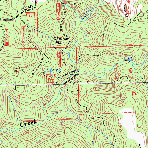 Topographic Map of Old Mill Creek, CA