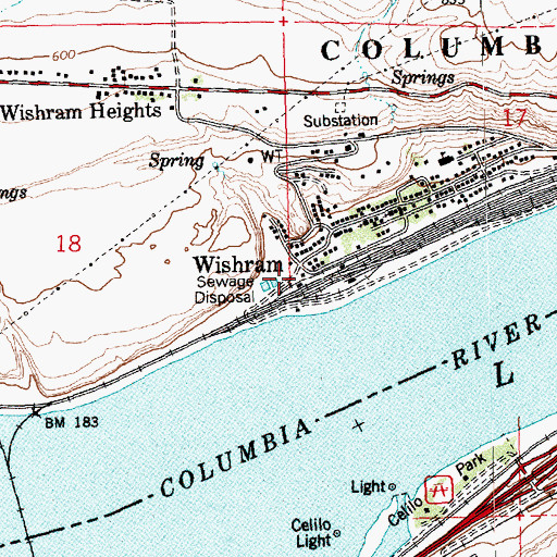 Topographic Map of Klickitat County Fire District 11, WA