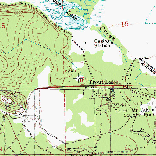 Topographic Map of Klickitat County Fire District 1, WA