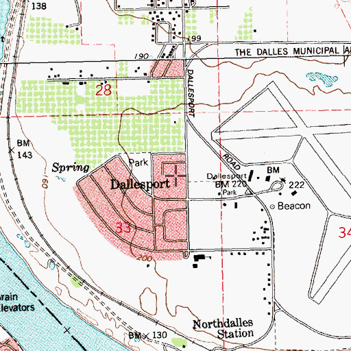 Topographic Map of Klickitat County Public Hopital District 2 Skyline Ambulance, WA