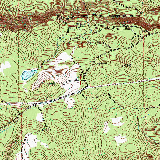 Topographic Map of Clark County Fire District 10 Station 106, WA