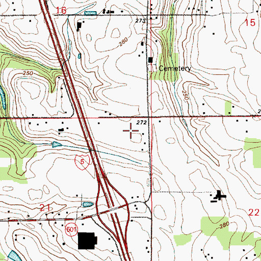 Topographic Map of Clark County Fire and Rescue Station 21, WA