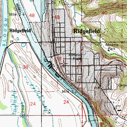 Topographic Map of Clark County Fire and Rescue Station 24, WA