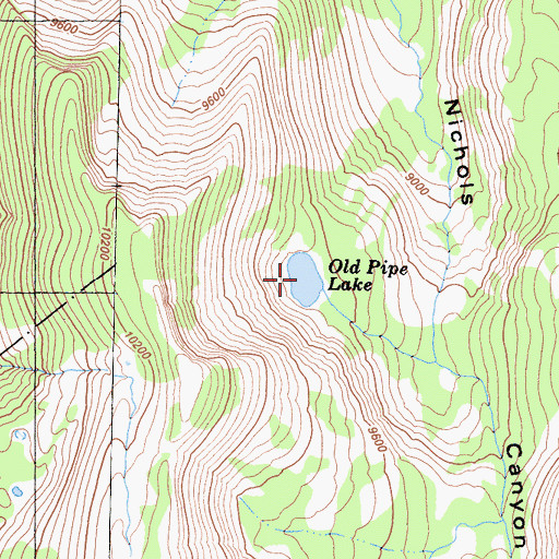 Topographic Map of Old Pipe Lake, CA