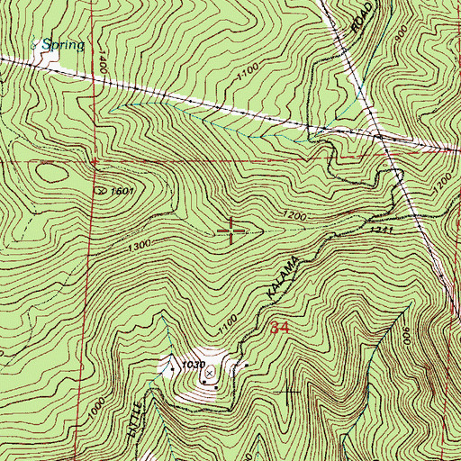 Topographic Map of Cowlitz County Fire Protection District 1, WA