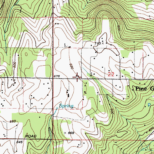 Topographic Map of Clark County Fire and Rescue Station 25 Woodland Fire Department, WA
