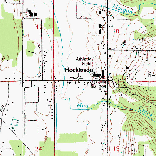 Topographic Map of Clark County Fire District 3 Station 1, WA
