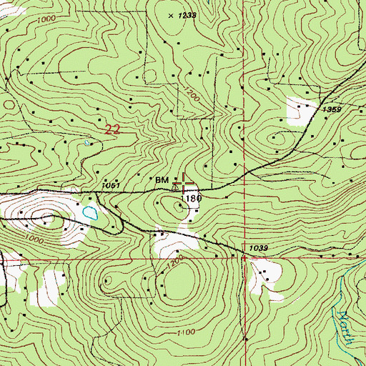 Topographic Map of Clark County Fire District 3 Station 34, WA