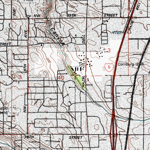Topographic Map of Clark County Fire District 6 Station 61 - Hazel Dell, WA