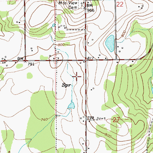 Topographic Map of Clark County Fire District 10 Station 103, WA
