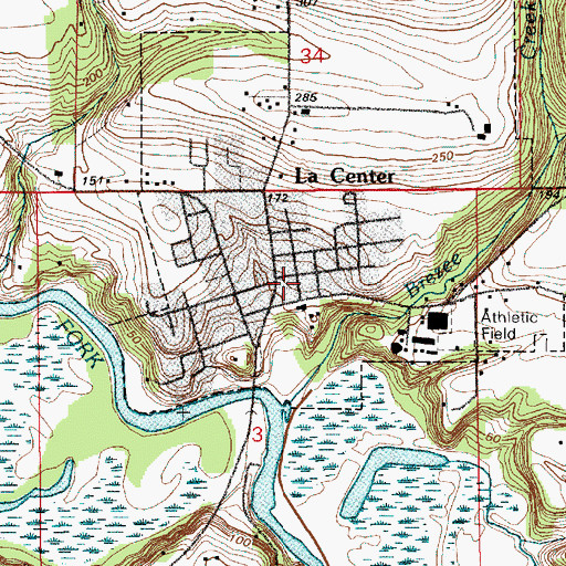 Topographic Map of Clark County Fire and Rescue Station 23, WA