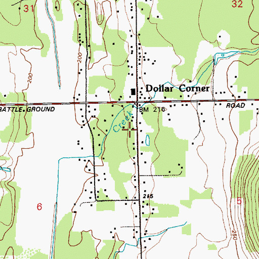 Topographic Map of Clark County Fire and Rescue Station 26, WA