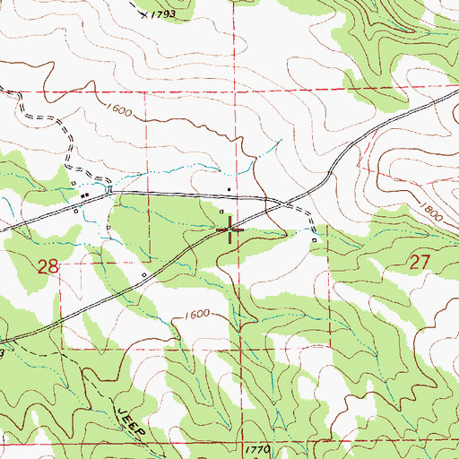 Topographic Map of Klickitat County Fire District 14 High Prairie, WA