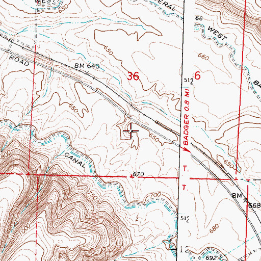 Topographic Map of Benton County Fire District 1 Station 150, WA