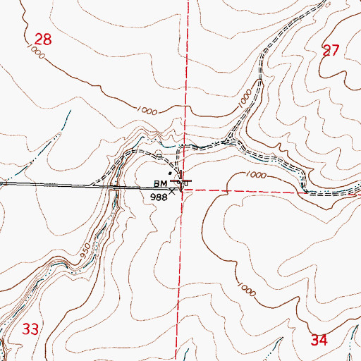 Topographic Map of Benton County Fire District 6, WA