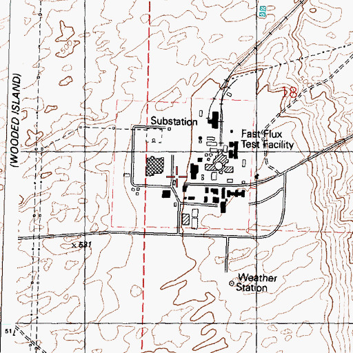 Topographic Map of Department of Energy Hanford Site - Hanford Fire Department Station 94, WA