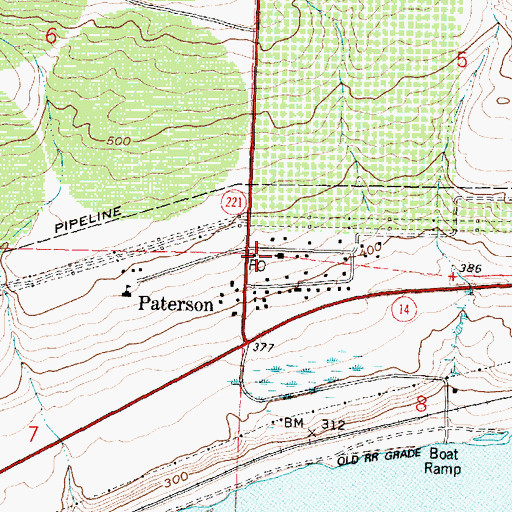 Topographic Map of Benton County Fire District 6, WA