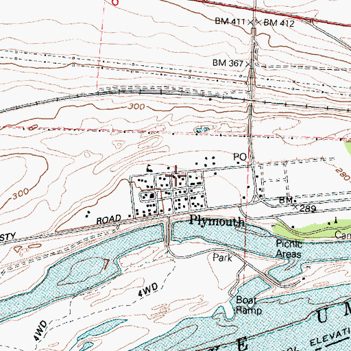 Topographic Map of Benton County Fire District 6, WA
