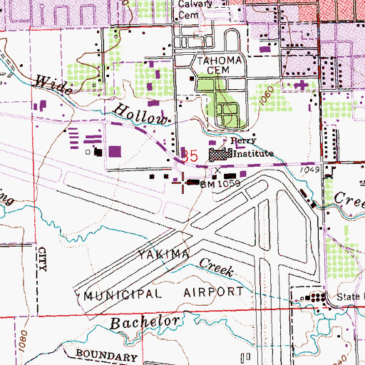 Topographic Map of Advanced Life Systems Ambulance Service, WA