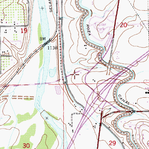 Topographic Map of Yakima County Fire District 2 Selah Fire Department Station 2, WA
