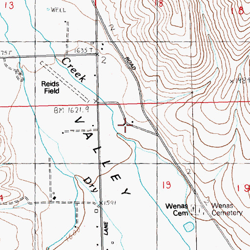 Topographic Map of Yakima County Fire District 2 Selah Fire Department Station 26, WA