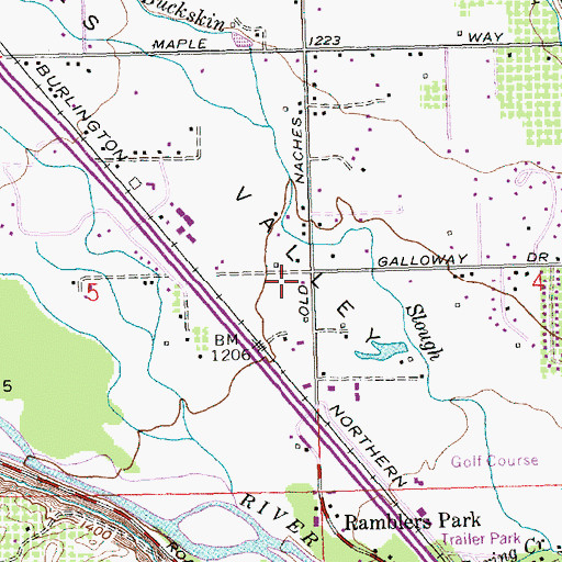 Topographic Map of Yakima County Fire District 6 Station 2, WA