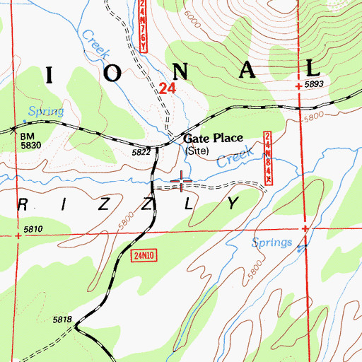 Topographic Map of Oldhouse Creek, CA