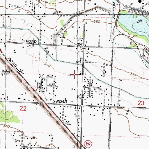 Topographic Map of Benton County Fire District 1 Station 120, WA