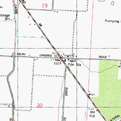 Topographic Map of Franklin County Fire District 3 Station 33, WA