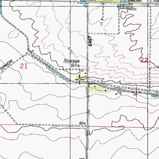 Topographic Map of Franklin County Fire District 3 Station 35, WA