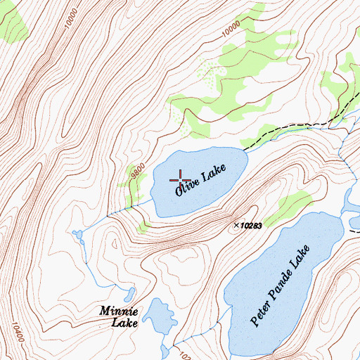 Topographic Map of Olive Lake, CA