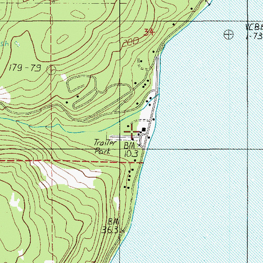 Topographic Map of Mason County Fire District 17, WA