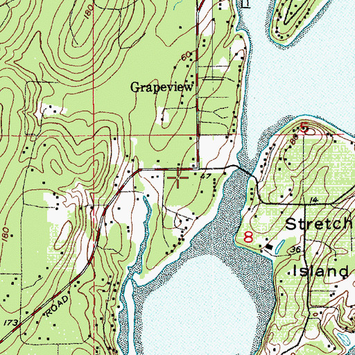 Topographic Map of Mason County Fire District 3, WA
