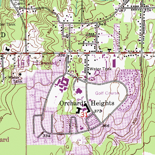 Topographic Map of South Kitsap Fire and Rescue Station 8 Headquarters, WA