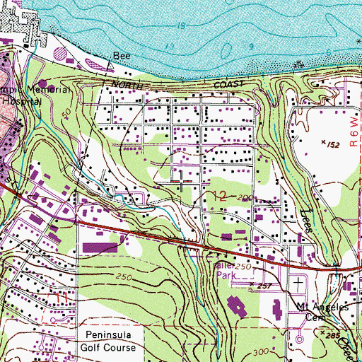 Topographic Map of Clallam County Fire District 2 Station 21, WA