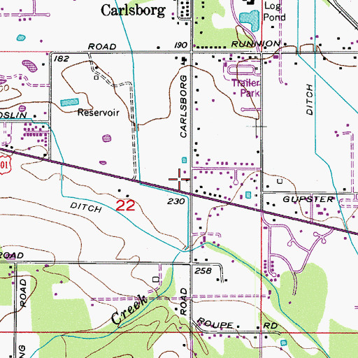 Topographic Map of Clallam County Fire District 3 Station 33 - Carlsborg, WA