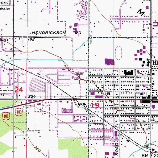 Topographic Map of Clallam County Fire District 3 Station 34 - Sequim, WA