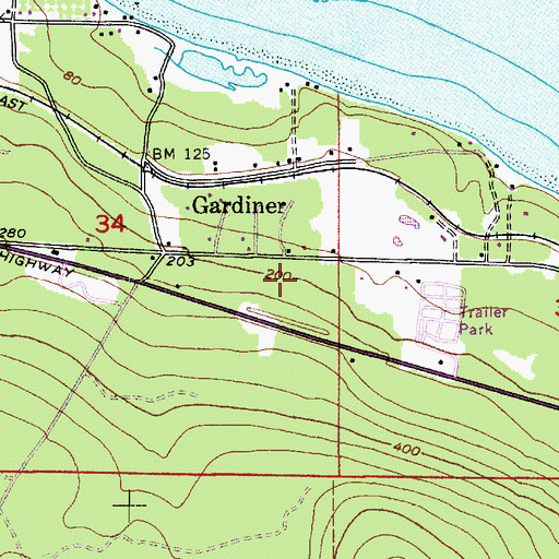 Topographic Map of Jefferson County Fire Protection District 5 Discovery Bay Fire Department Station 52, WA